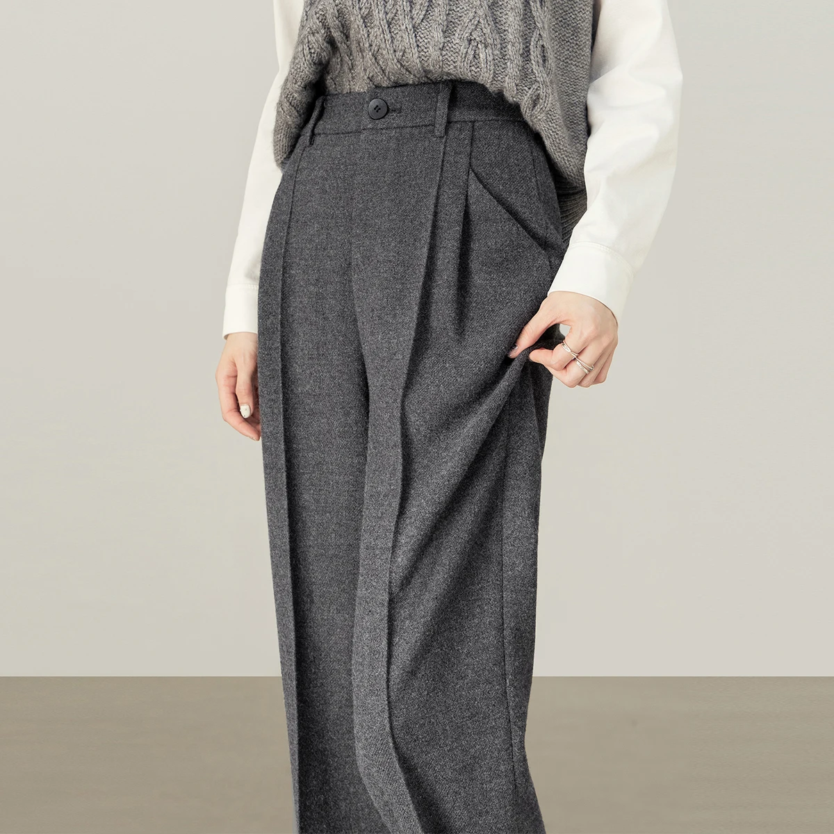 SENTUBILA Harem Pants for Woman Casual Solid Slim-fit Ankle-Length Pants 2026 Autumn Winter Women's Clothing 161KJ6490X