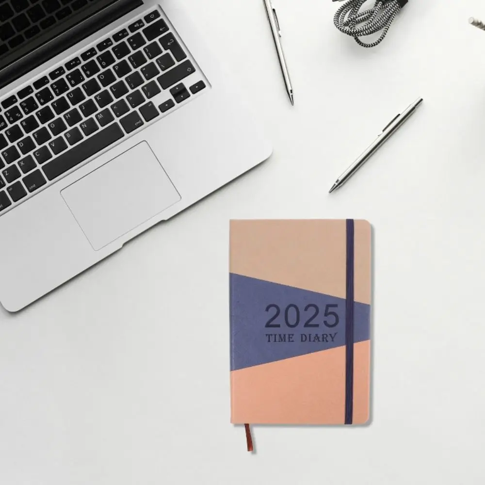 A5 2025 Agenda Planner Notebook 156 Pages Mosaic Color 12 Months Planner Notebook Soft PU Cover Simple 2025 Journal Notebooks