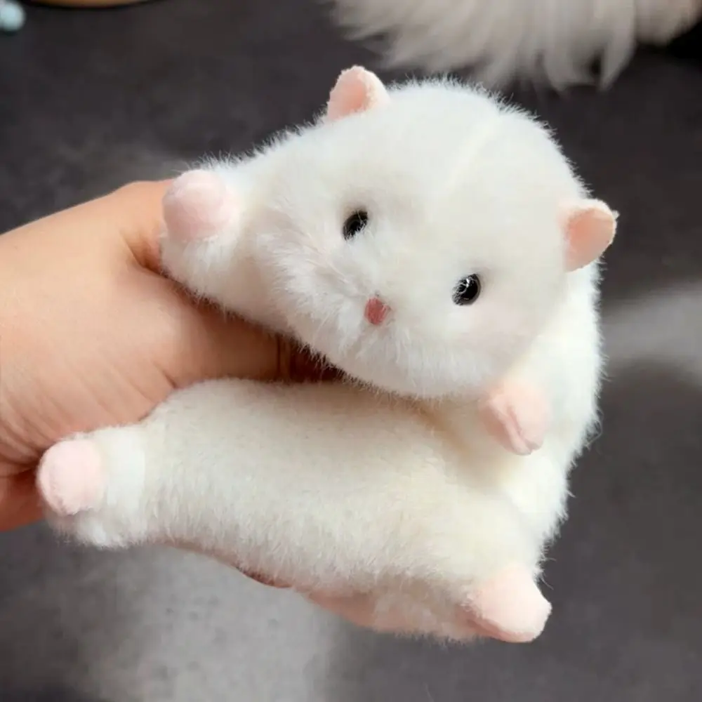 Boys Girls Cartoon Hamster Bag Pendant Keyrings Hamster Keychain Stuffed Animals Kawaii Stuffed Hamster Festival Gift