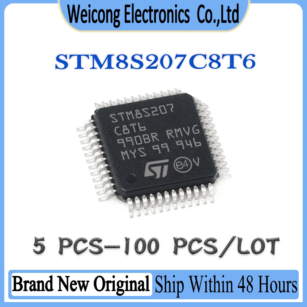 

STM8S207 STM8S207C8T6 STM8S207C8T STM8S207C8 STM8S207C STM8S STM8 STM New Original IC MCU Chip LQFP-48