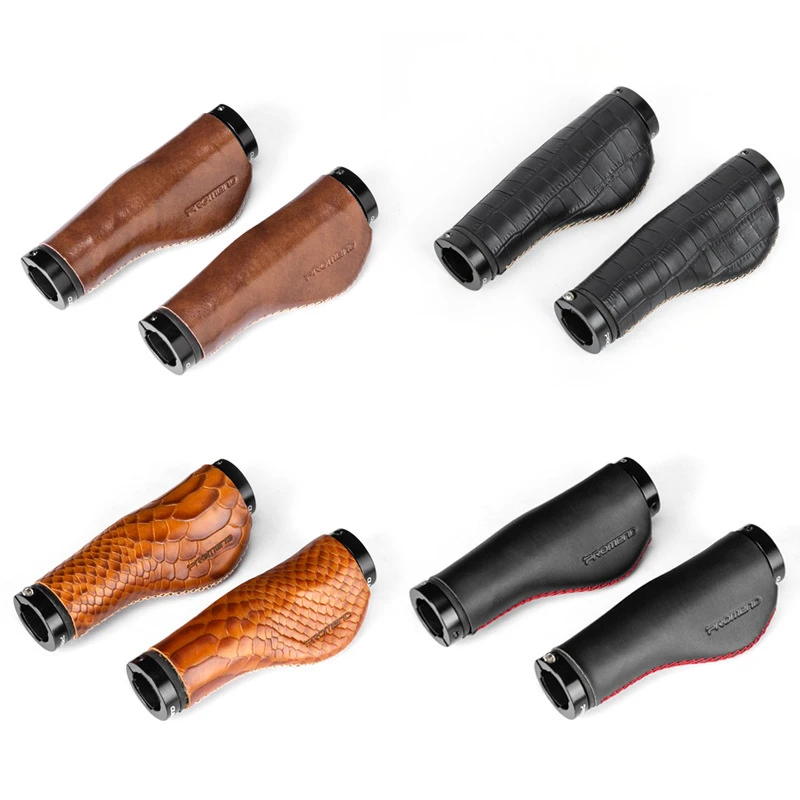 Bicycle Leather Grip Mountain Bike Grip Folding Bike Lock Gloves Ergonomic Meat Ball Grip Bicycle Handlebar Grips