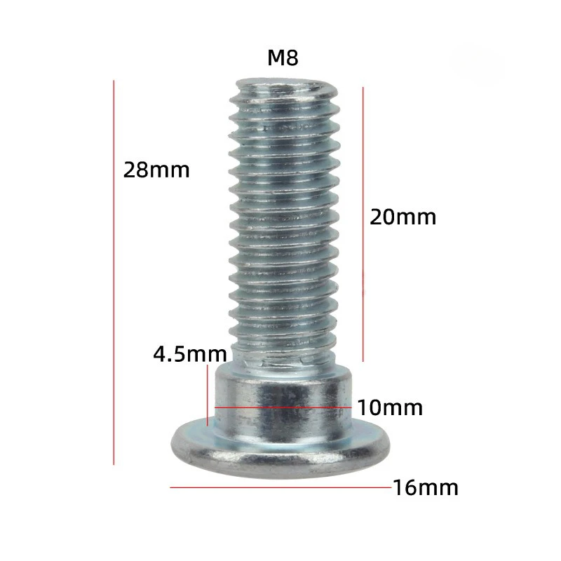 10Pcs 8mm M8 Motorcycle Brake Disc Rotor Screws Bolts M8X25 Hexagon Socket Mount Screws Bolts for Off-road Dirt Bike Motocross