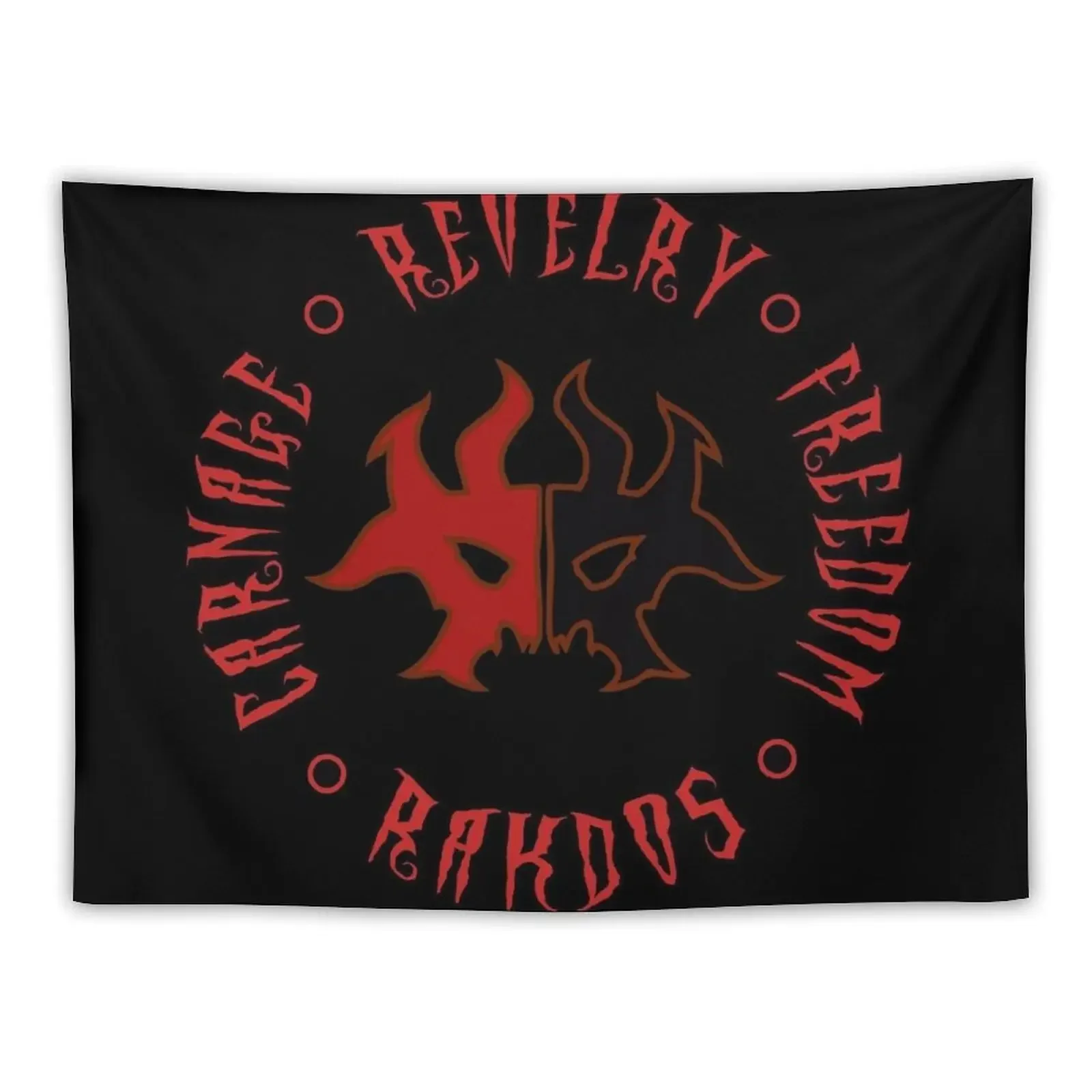 Rakdos Motto Tapestry Room Decor Cute Aesthetic Room Decors Tapestry