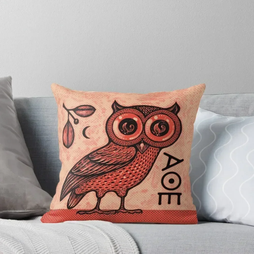 

Athena's Owl Throw Pillow Christmas Covers For Cushions Custom Cushion Photo Room decorating items Cushions Cover pillow