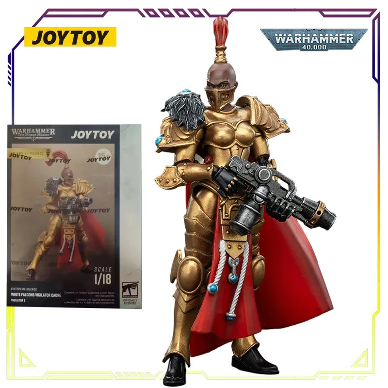 JOYTOY Original Warhammer 40K Series Sisters of Silence สีขาว Falcon Backbone Trio Action Figure ของเล่นชุดของขวัญเด็ก