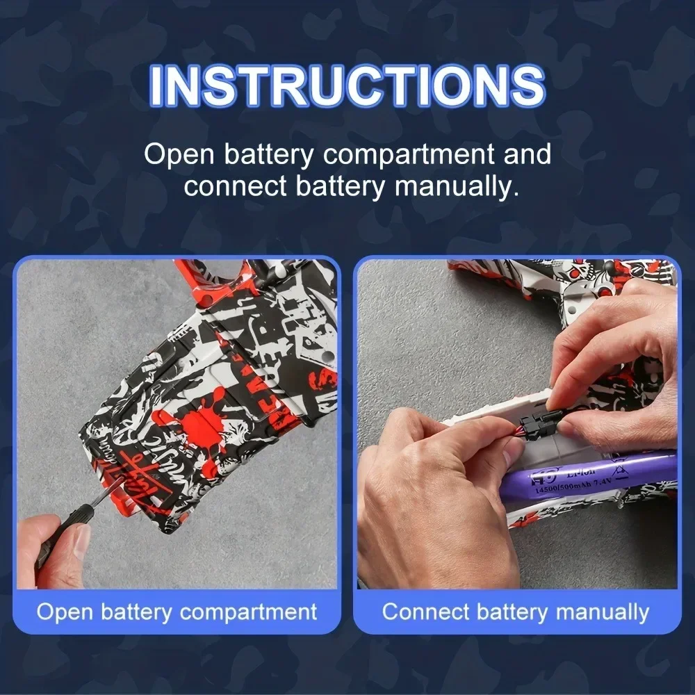 M416 전기 물 폭탄 충격파 총 정장 분리형 고정밀 슈팅 장난감 총 완벽한 야외 장난감 선물 휴일 생일