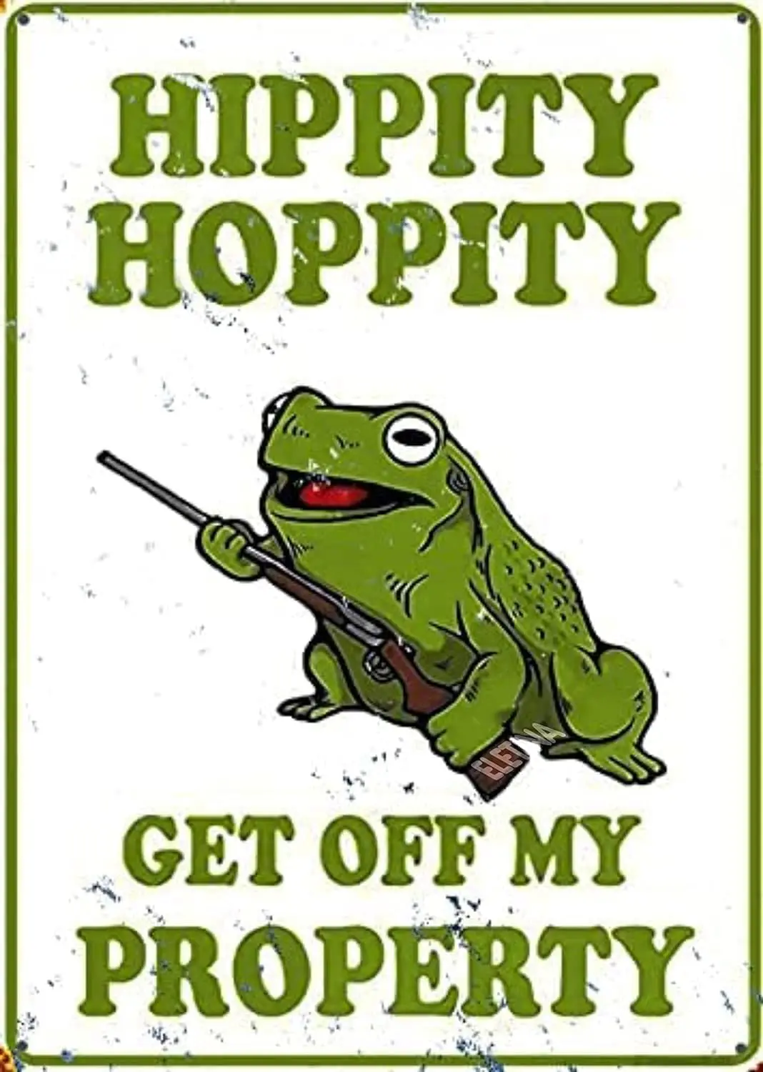 Retro Metal tin Sign Hippity Hoppity Get Off My Property No Tresspassing Novelty Paws Sign For Home bar Wall Decoration Vin