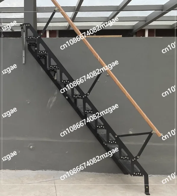 

Side Wall To Wall Folding Staircase To Wall, Home Loft Special Ladder, Retractable Loft Indoor Apartment Staircase
