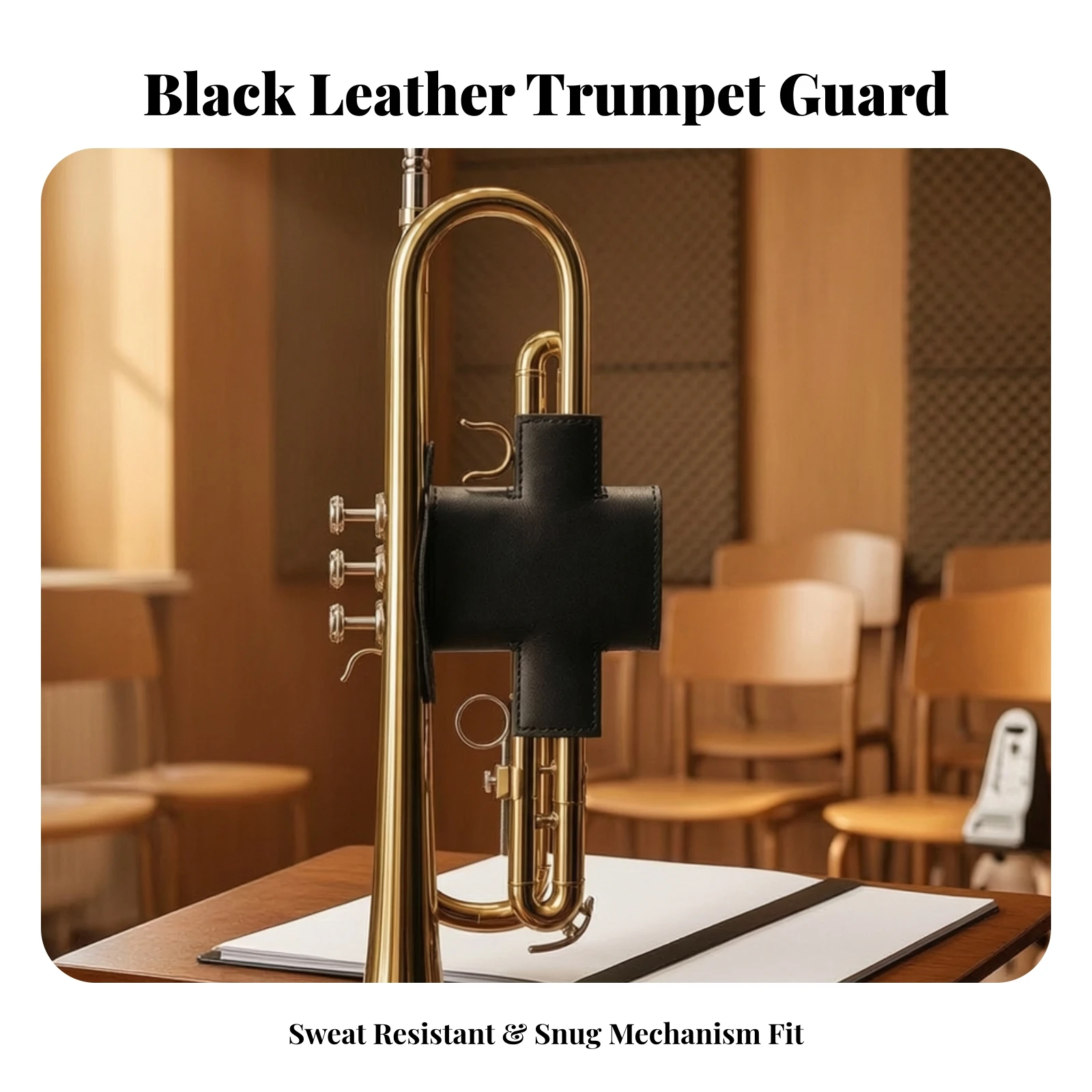 Trumpet Hand Protection Non-Slip Trumpet Valve Guard Instrument Accessory Comfortable Enveloping for Students, Practice