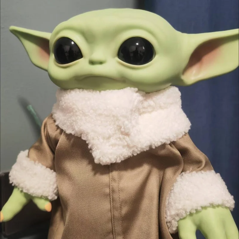 Star Wars 28cm Pvc Yoda Figure Grogu Plush Action Figure Toys Yoda Baby The Mandalorian Anime Dolls Gifts Adults Kawaii Model view 6