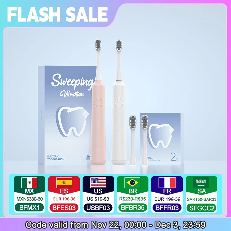 DOCO Electric Toothbrush sonic vibration brush 3-gear Mode USB Charging IPX7 Waterproof Personal care appliances