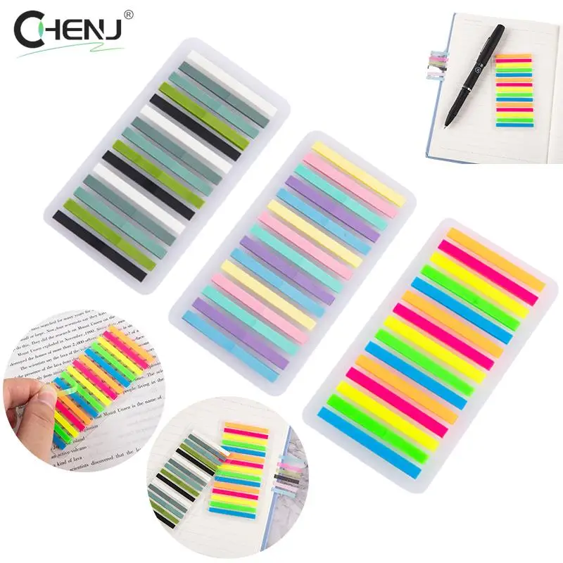 rainbow color index sticky memo pad papel adesivo bloco de notas bookmark material escolar papelaria kawaii presentes 300 pcs 01