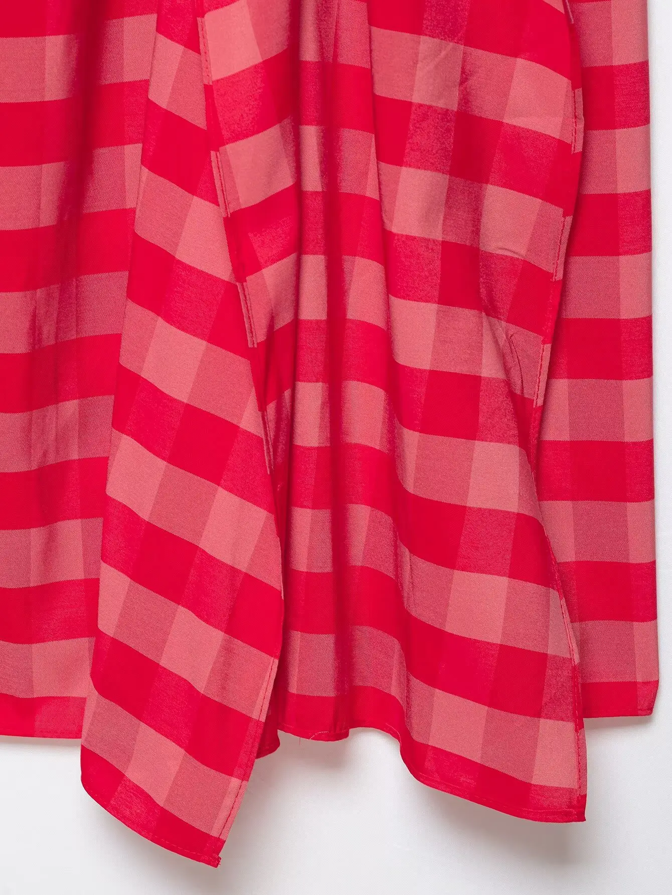 KONDALA Chic Streetwear Roter Karierter Asymmetrischer Sommerrock Mode 2026 Stufenrock Moderner Rock High Street Y2K Club Party Y2K Röcke – Detail 11