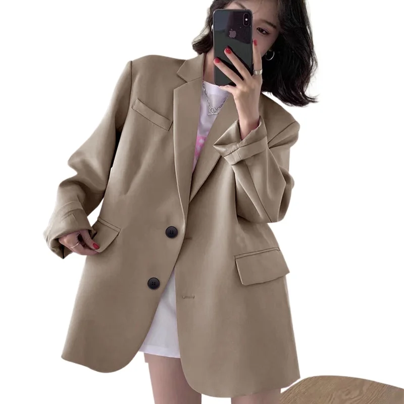 Blazer de luxe rose, blanc et noir pour femme, veste de printemps et d'automne, costume de bureau pour femmes, design haut de gamme, bouton, manches longues, blazers