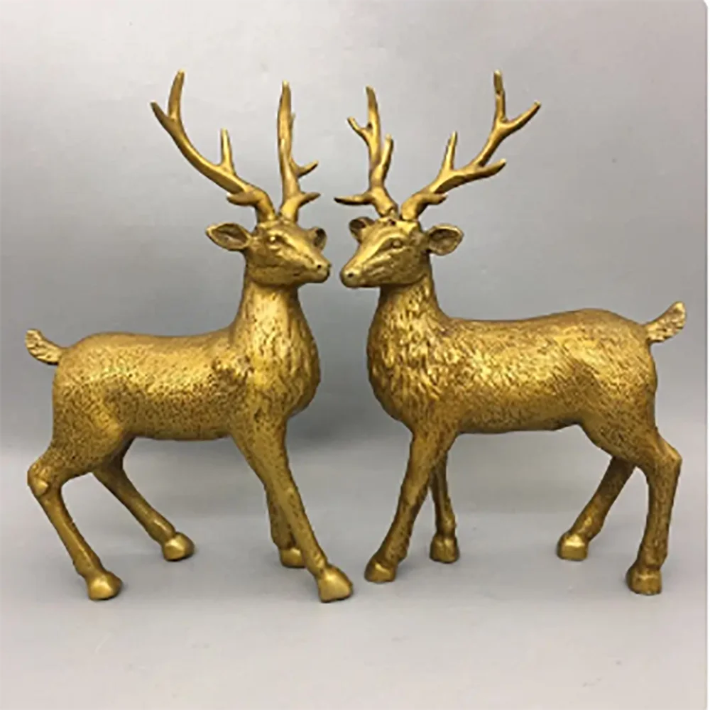 Pure copper all the way with wealth, brass, sika deer craftsmanship, home furnishings