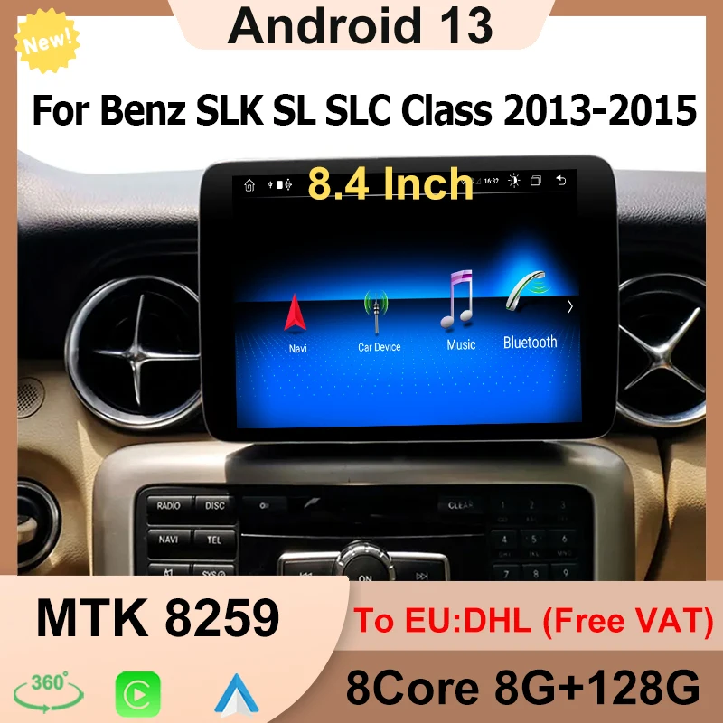 Factory Price Android13 GPS Navigation For Benz SLK SL SLC Class 2013-2015 8.4