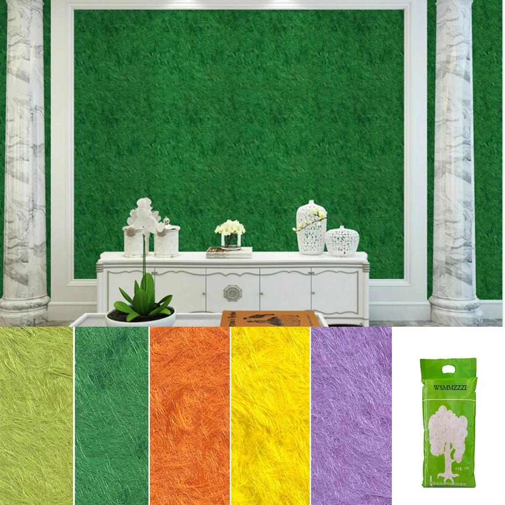 Plant Fiber Wall Clothe Durable Plant Glue Powder Wall Mud Absorbs Noise Heat Insulation Coating Wall Covering Liquid Wallpaper
