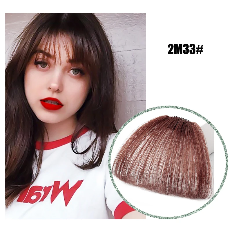 Synthetic Hair Air Bangs Clip In Hair Extensions Heat Resistant Fake Fringe Natural Hairpieces For Women