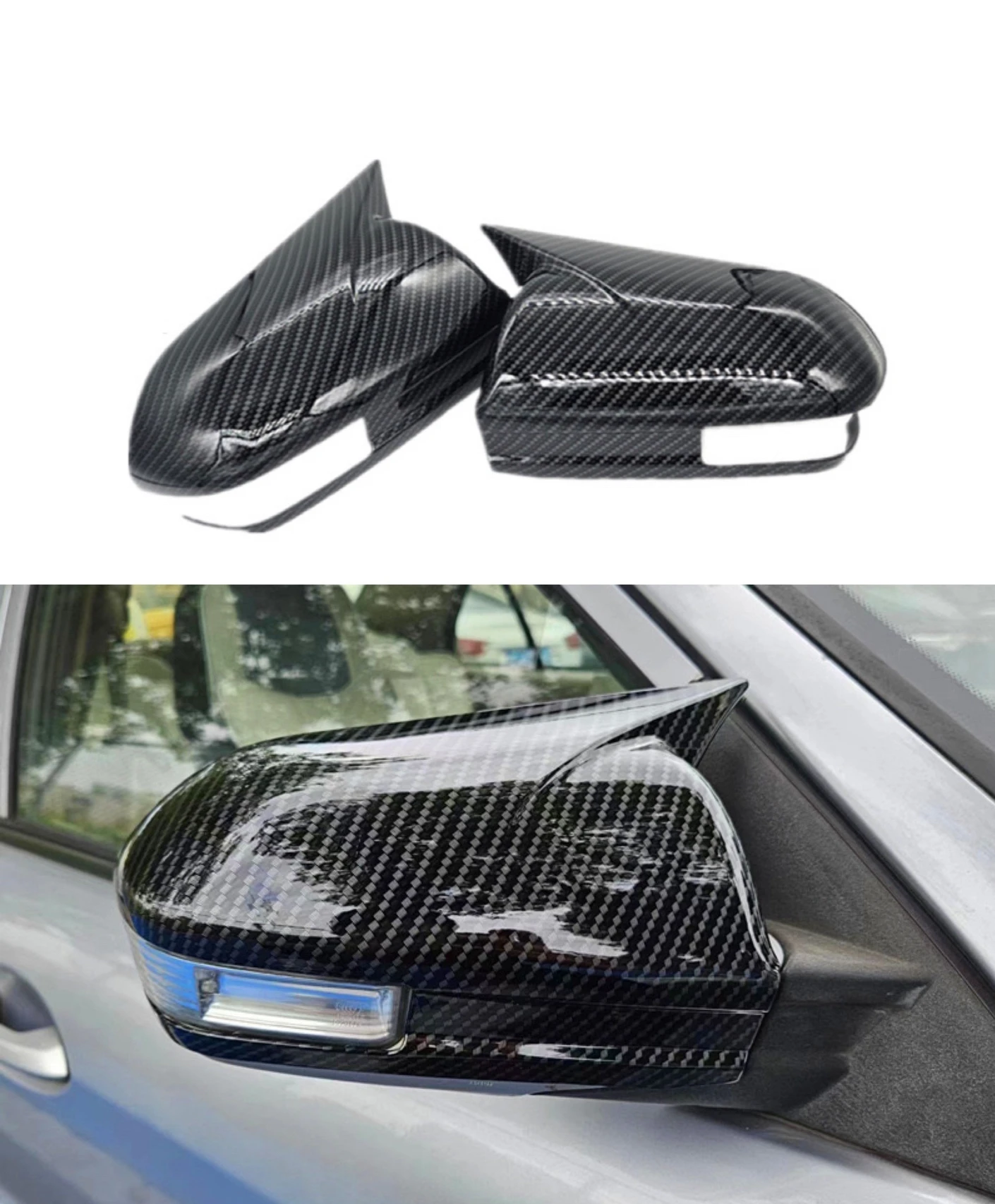 

For Mitsubishi Lancer 2012-2015 Side Door Rearview Mirror Cover Cap Trim Shell Sticker Car Styling Accessories Part