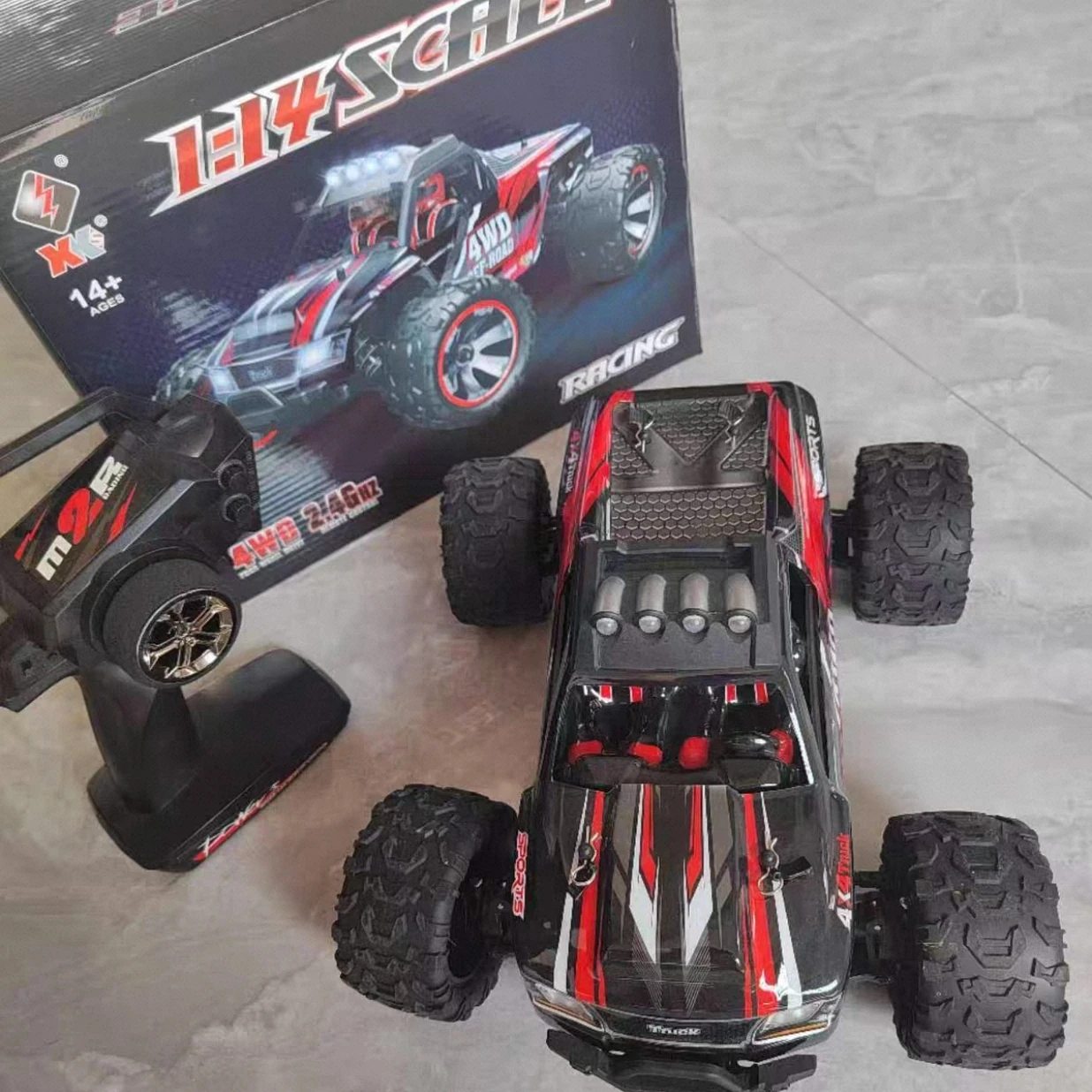 

High-Speed 1:14 Scale Electric Four-Wheel Drive Rc Car Remote Control Off-Road Racing Vehicle Professional Flat Track Model Gift