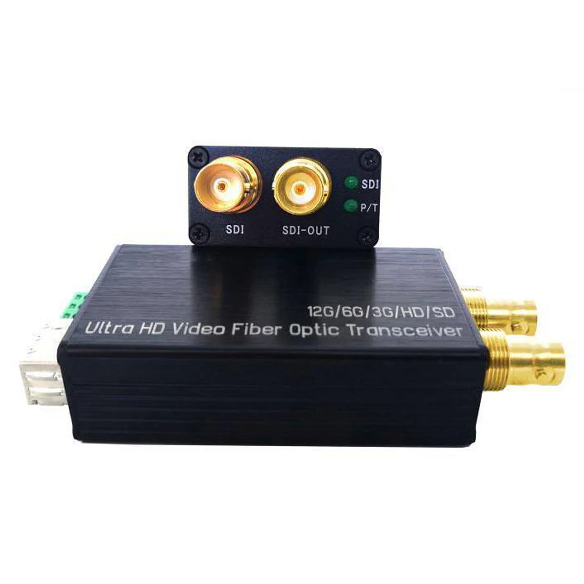 12G-SDI Video Transmitter Receiver Kit With Tally & Loop Out 12G/6G/3G/HD-SDI Signals Digital Video Fiber Optical Converter