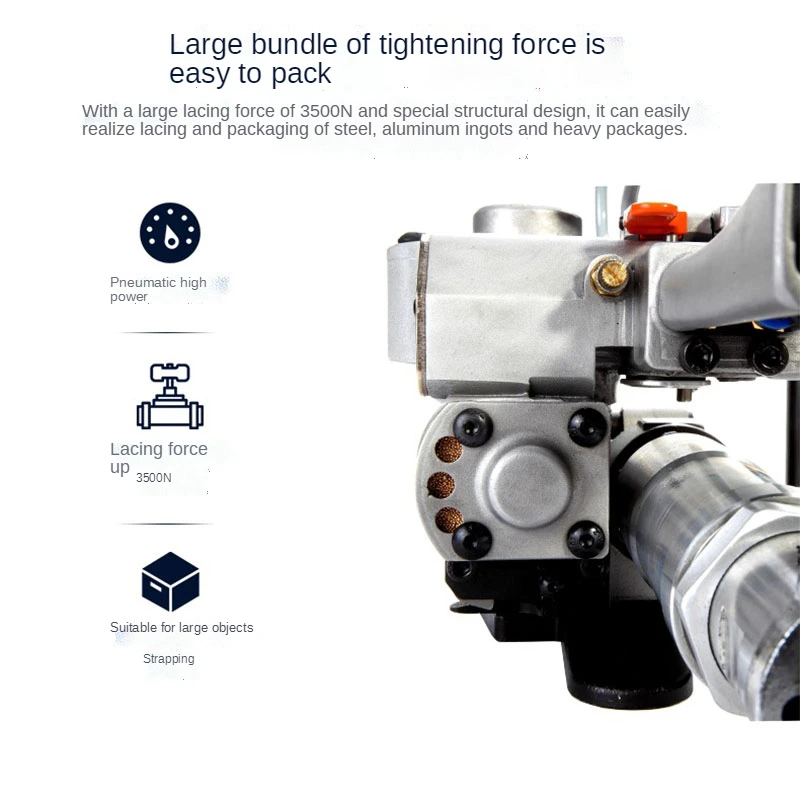 NEW A25 3500N Baler Portable Pneumatic PET Strapping Wrapping Machine Banding Tool Packing Machine 19-25mm PP Plastic Strap