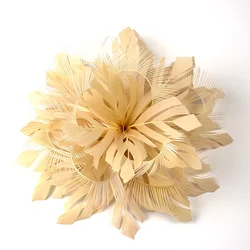 Headpiece Bridal Hair Clip Feather Flower/ Fascinators with Feather 1pcs Wedding / Special Occasion Plumes Headpiece Wholesale