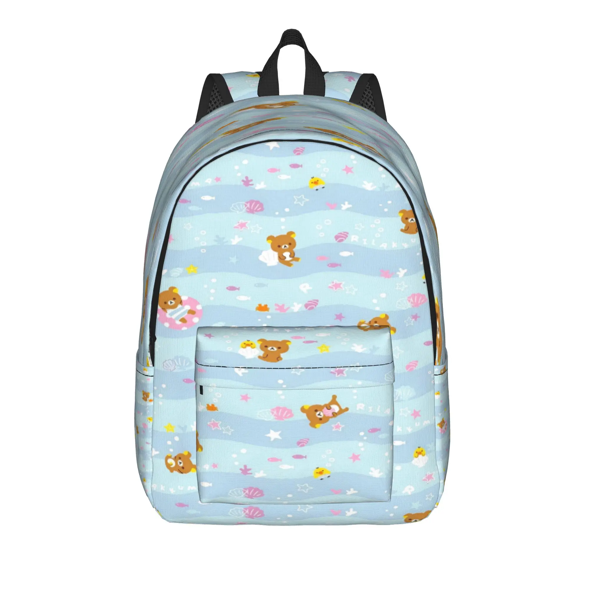 Rilakkuma Backpack  Travel Backpacks Student Custom Lightweight School Bags Funny Rucksack