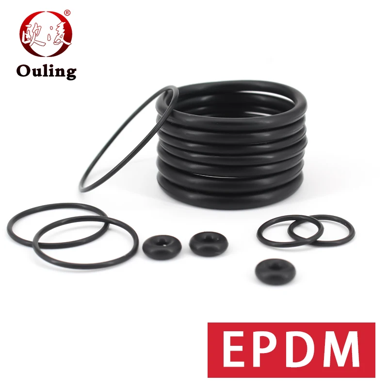 EPDM O Ring CS1-3.1mm OD4~30mm Acid and Alkali Resistance Water Resistance Friction Resistance Black O-Ring Washer