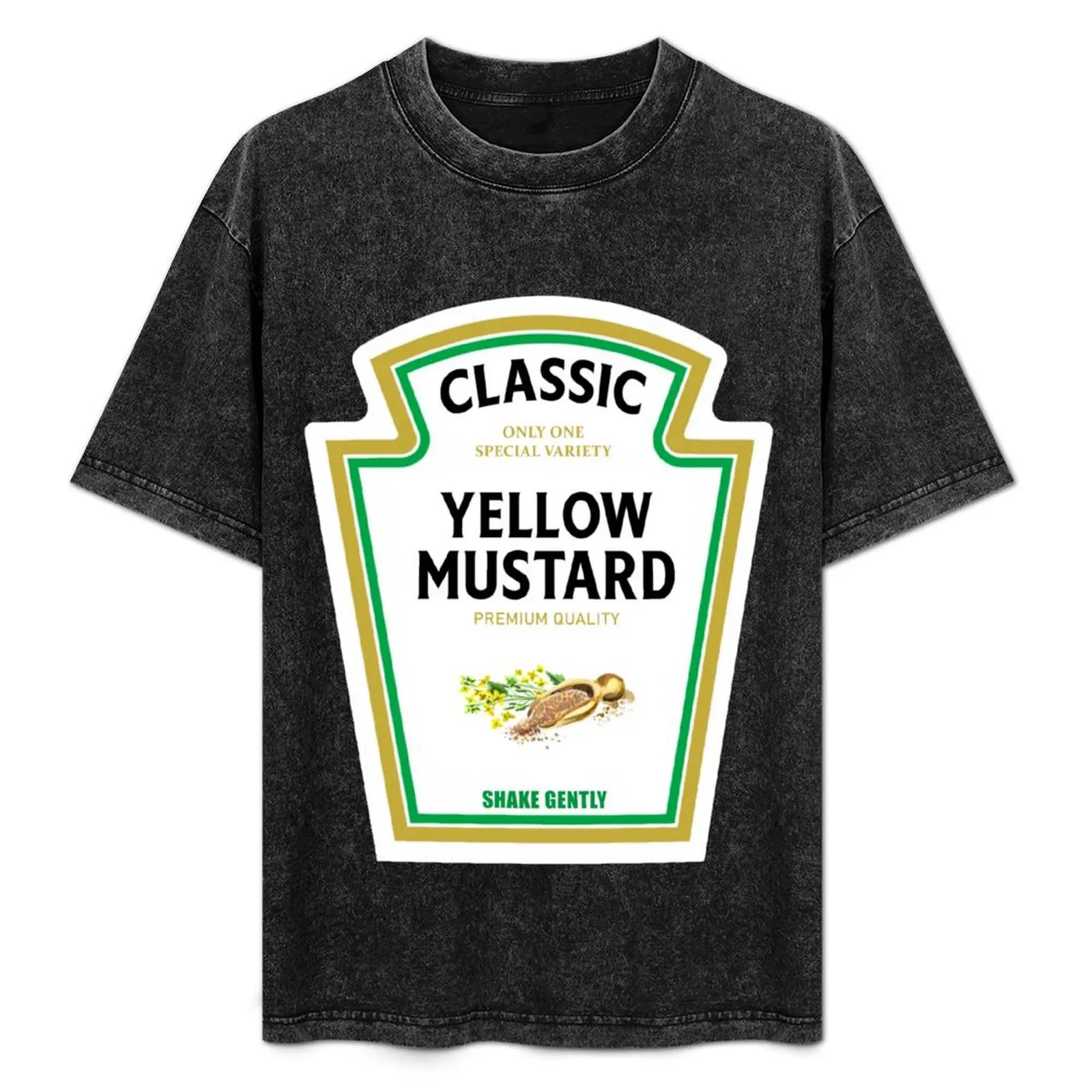 

Mustard Halloween 2023 Costume Matching Family Group Couple Mayo Ketchup T-Shirt Basic Breathable Solid Color T-Shirt