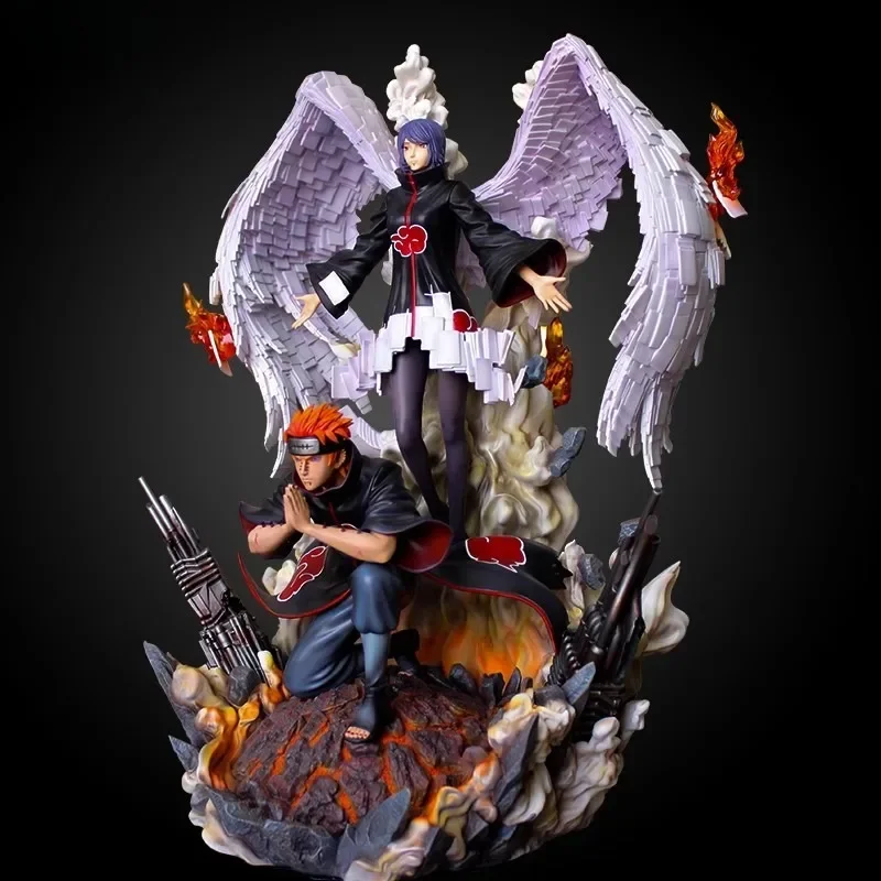 39cm Akatsuki Konan Pain NARUTO Animation Peripherals Peace PVC Model Large Statue Craft Ornaments Figure Cool Toy Collections