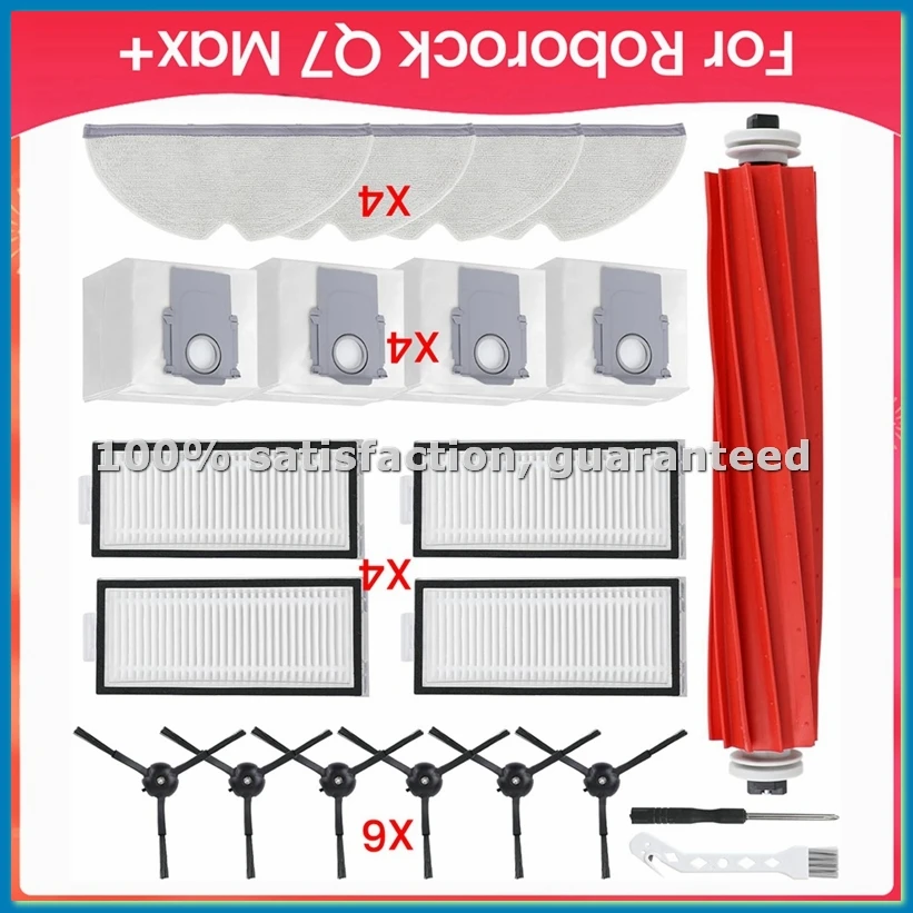 

Accessories Kit for Max+ Robot Vacuum, Replacement Parts Main Side Brush Filter Mop Bags-A09G