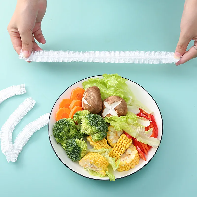 Disposable Food Storage Covers Dustproof Fresh‑Keeping Bowl Plate Lid For Fridge Bento Food Container Kitchen Accessory