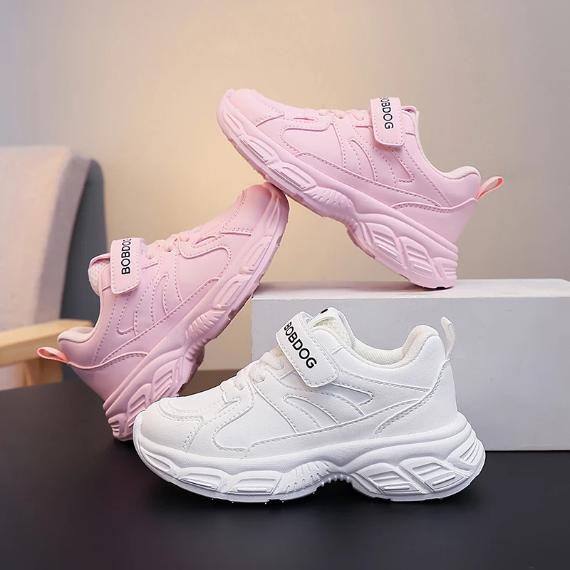 

2026 Spring New Cartoon Light Fashion Baby Leisure Soft Soles Walking Shoes Girls Leather Sports Shoes Children Casual Sneakers