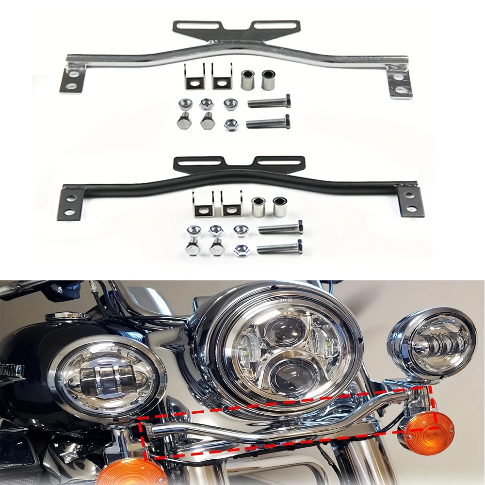 

Motorcycle Headlights Bracket LED Spotlight Mount Bar Driving Fog Passing Turn Signals Light Holder Clamp For Dyna Super Glide