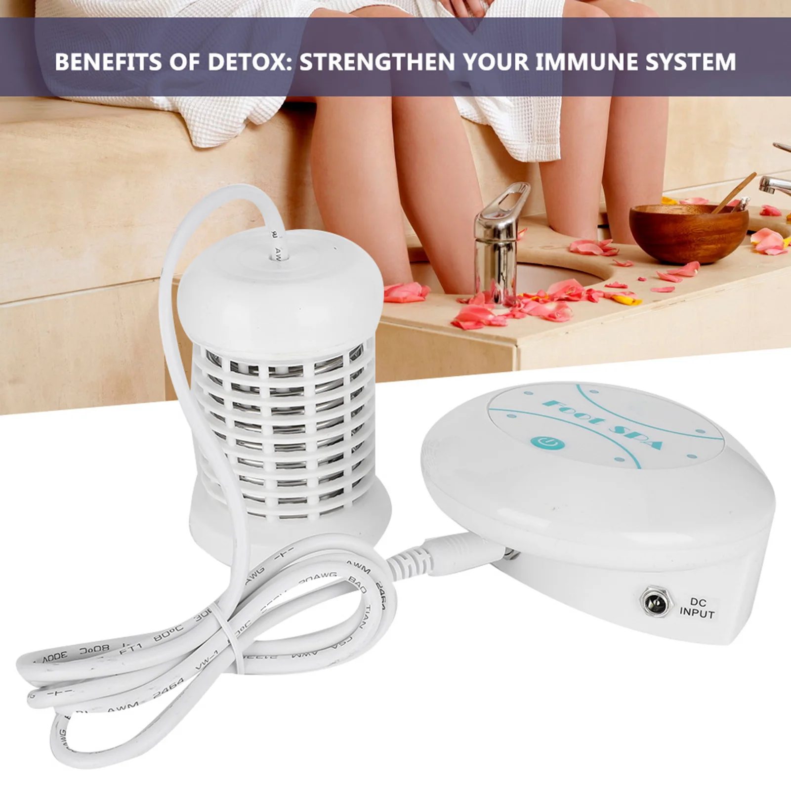 Foot Detoxifying Instrument Mini Detox Machine Foot Spa Bath Stress Relief Cell Detoxifying Instrument Home Use Foot Spa Machine