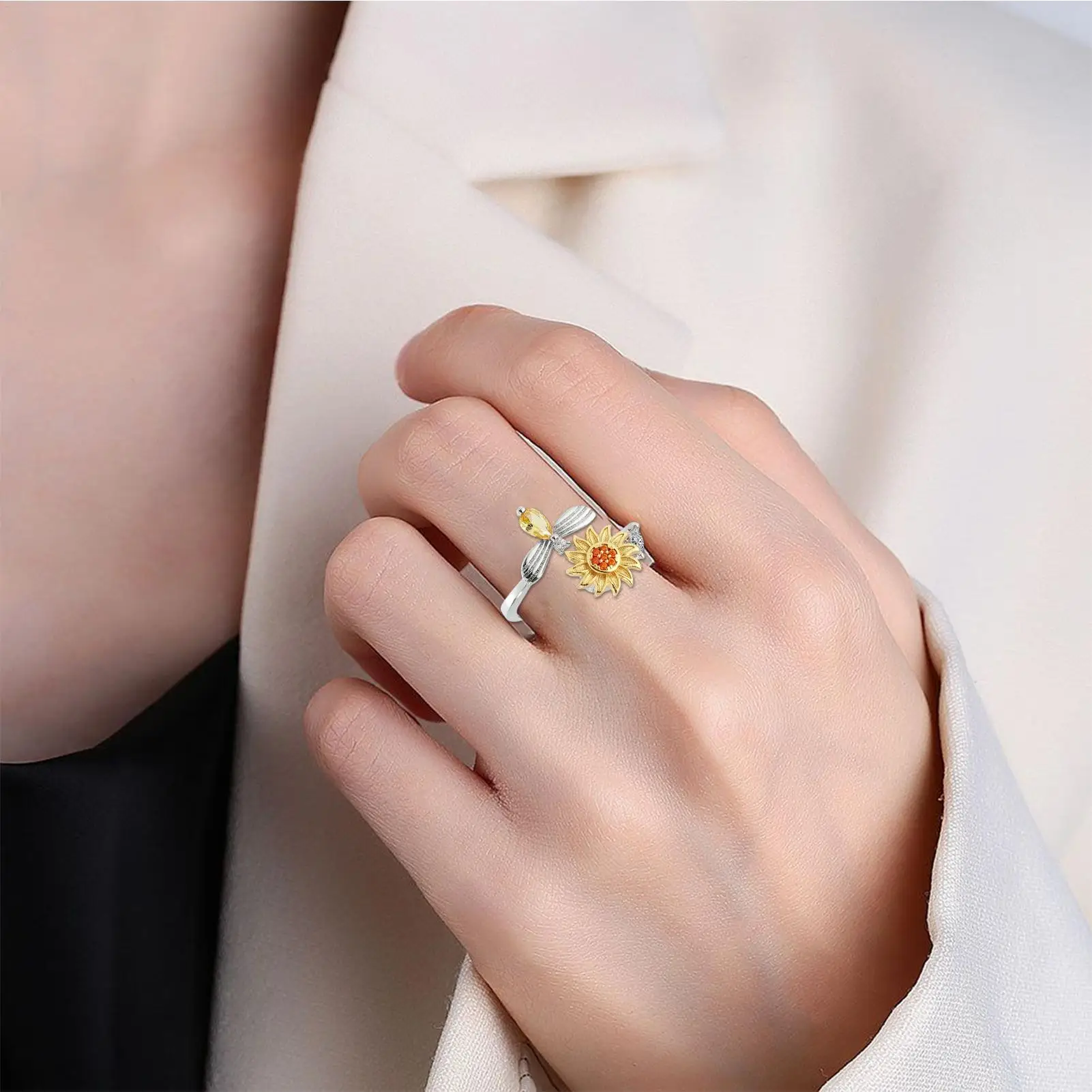 حلقات سبينر قابلة للتعديل ألعاب متململة تهدئة البنصر الإجهاد لعب للرجال النساء مكتب الفصول الدراسية ممارسة الطائرة #3