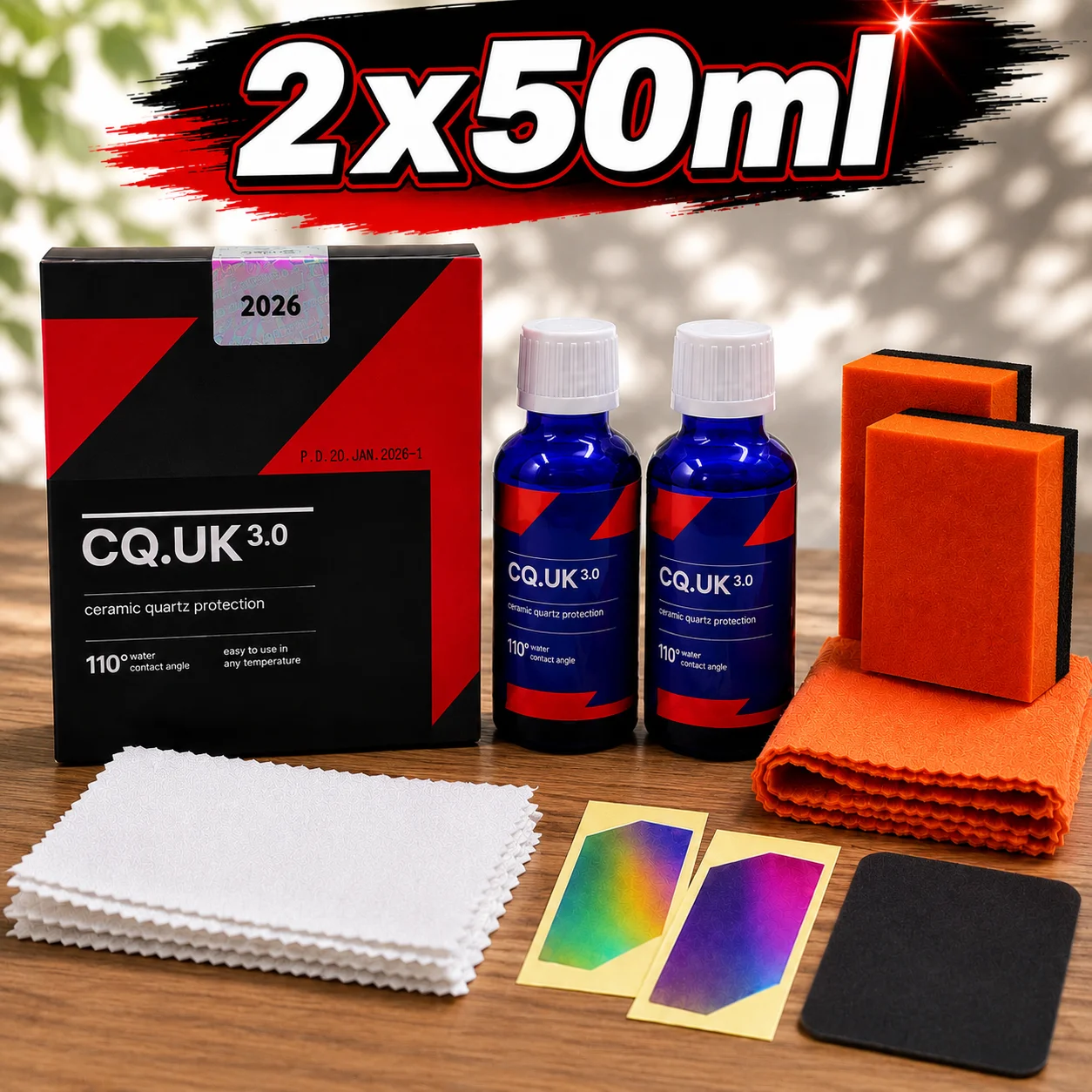 2026 CQUARTZ UK 3.0-Ceramic Coating for Cars Quartz Based Nanotechnology Bonds To Paint Glass Metal and Plastic