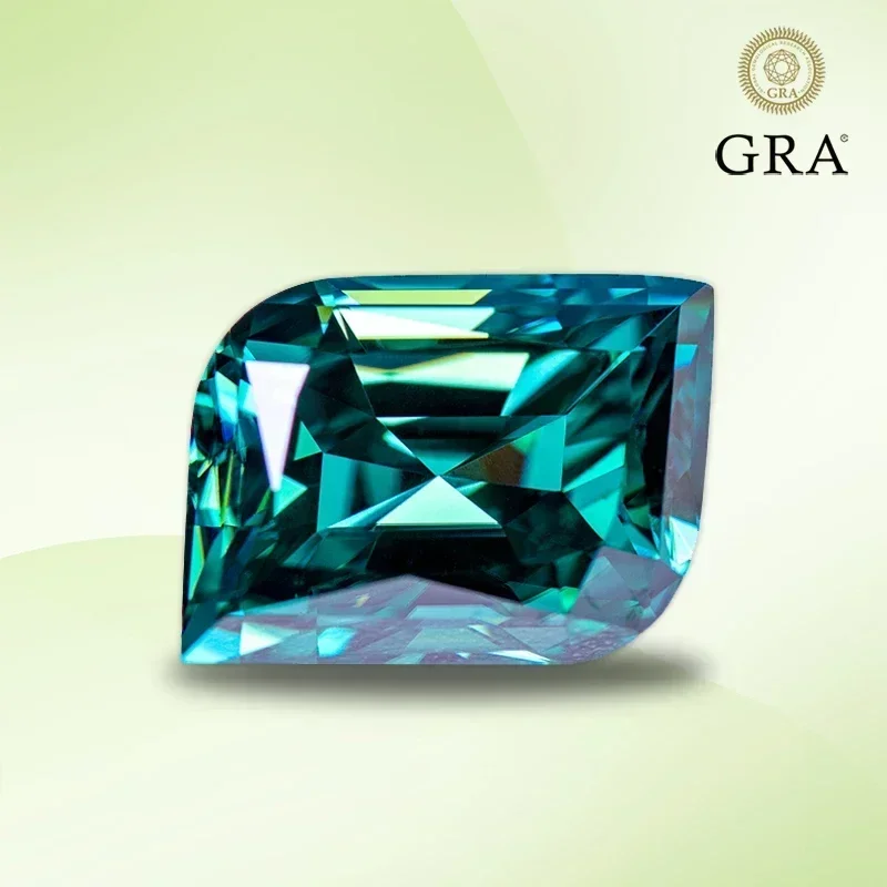 

Муассанит камень огранки в виде листьев драгоценный камень основного цвета изумрудно-зеленый лабораторный бриллиант для подвесок женские украшения с C