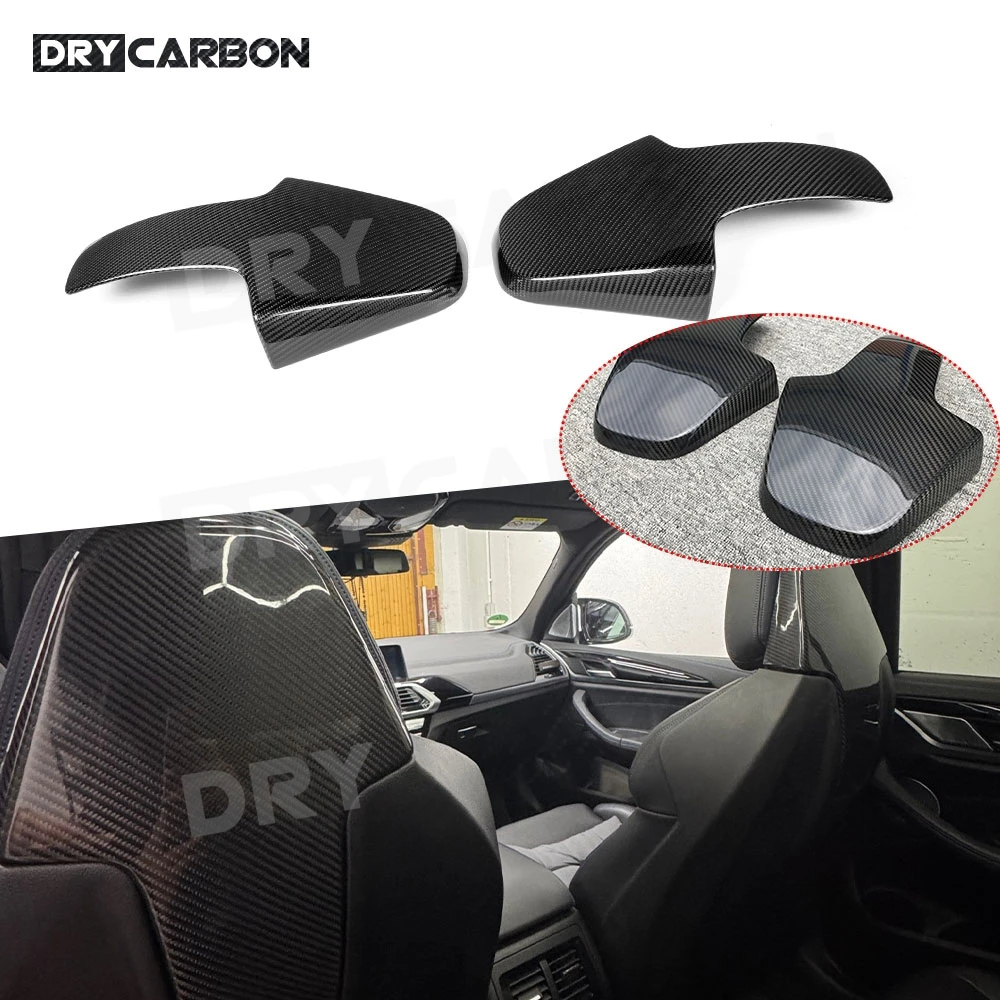 

Сухие накладки на внутренние спинки сидений автомобиля из углеродного волокна для BMW G80 M3 F91 F92 F93 M8 F97 X3M F98 X4M 2020+ Комплекты накладок на заднее сиденье