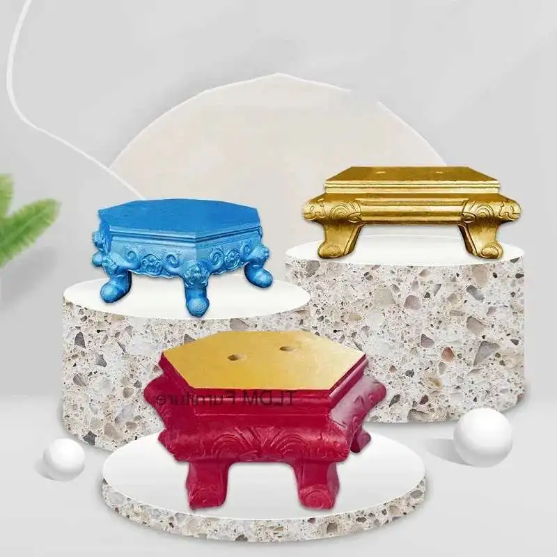 

Thickened Plastic Bonsai Base Mold European Cement Flowerpot Tray Mold Hexagonal Basin Foot Round Chassis Homemade Concrete Mold