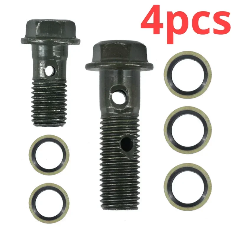 For 4pcs For Electric motorcycle oil brake before and after the hollow screw pipe fixing screw Hollow screw M27-M33-M42-M48