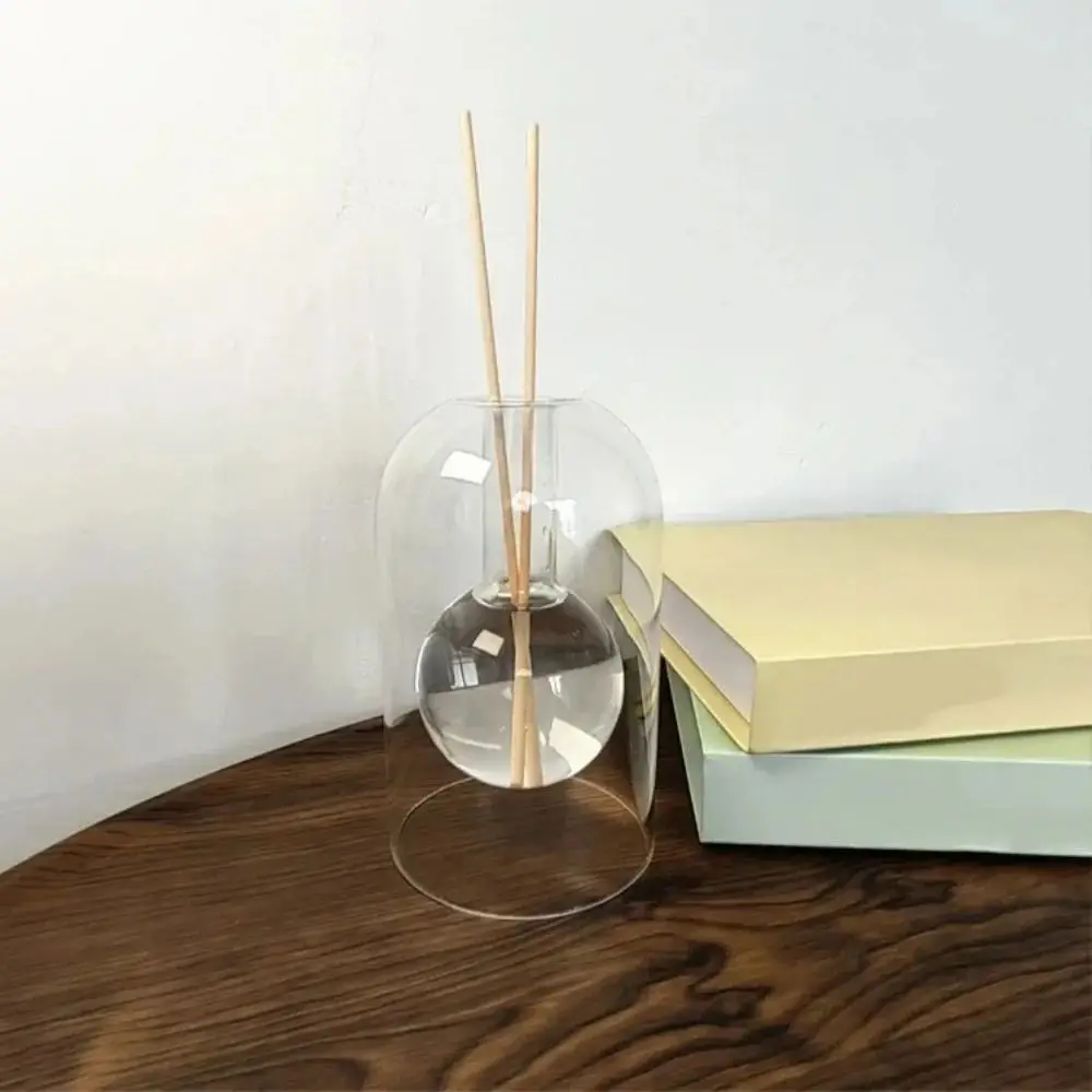Creative Aromatherapy Diffuser Bottle 130/200ML with Diffusers Sticks Glass Essential Oil Diffuser Double Layered Exquisite view 2