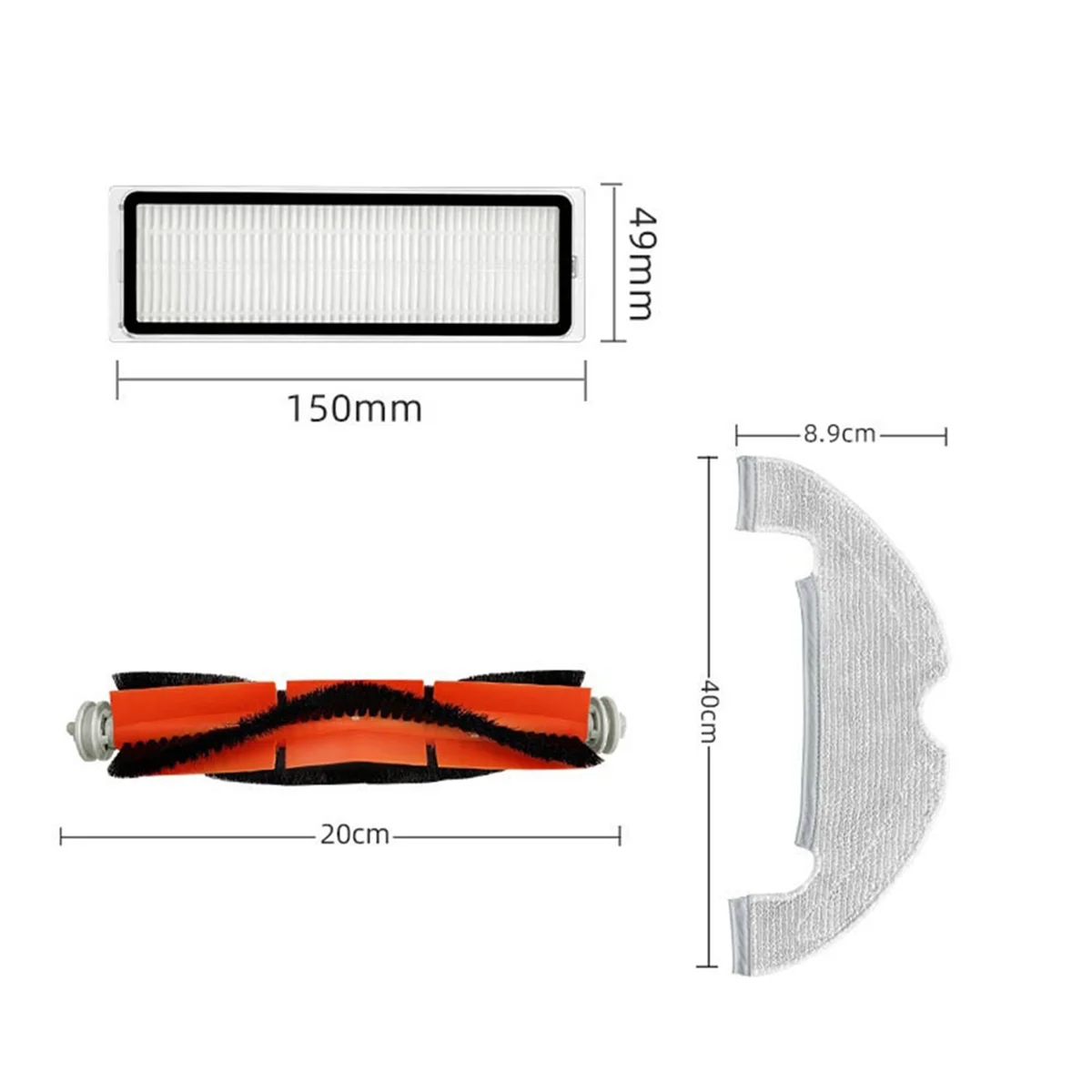 For Mi Robot Vaccum-Mop2 Ultra STYTJ05ZHM Vacuum Cleaner (Main Side Brush Filter Mop Cloth) Kits Accessories