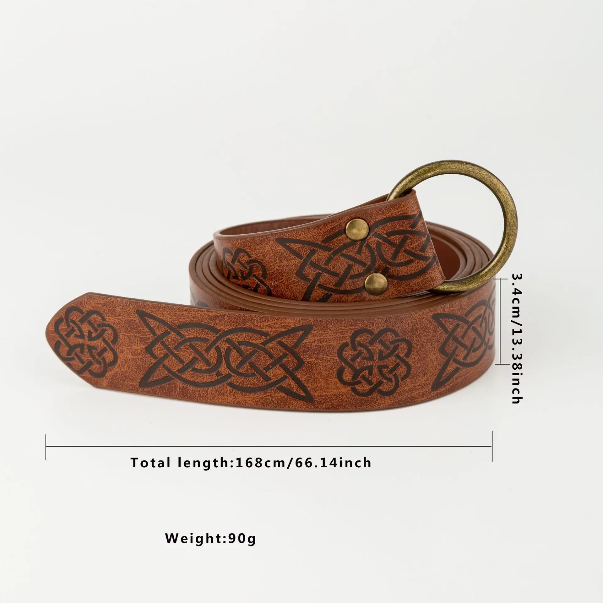 European and American Retro-Style Elegant Women's Waist Belt Fashionable Trendy Versatile and Unique Embossed Leather Belt