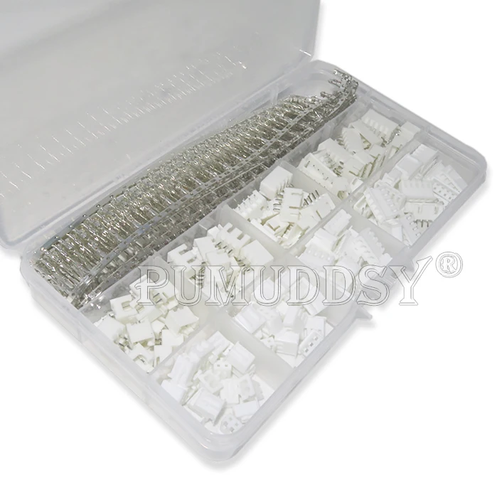 XH2.54 2P 3P 4P 5 Pin 2.54mm 560PCS Pitch Terminal Kit / Housing / Pin Header JST Connector Wire Connectors Adaptor XH DIY Kits