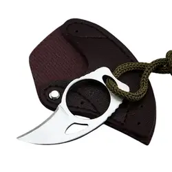 Ultra Small Fixed Blade Claw Cutter Multiuse Knife Corrosion Resistant Ring Outdoor Camping Mini Cutter