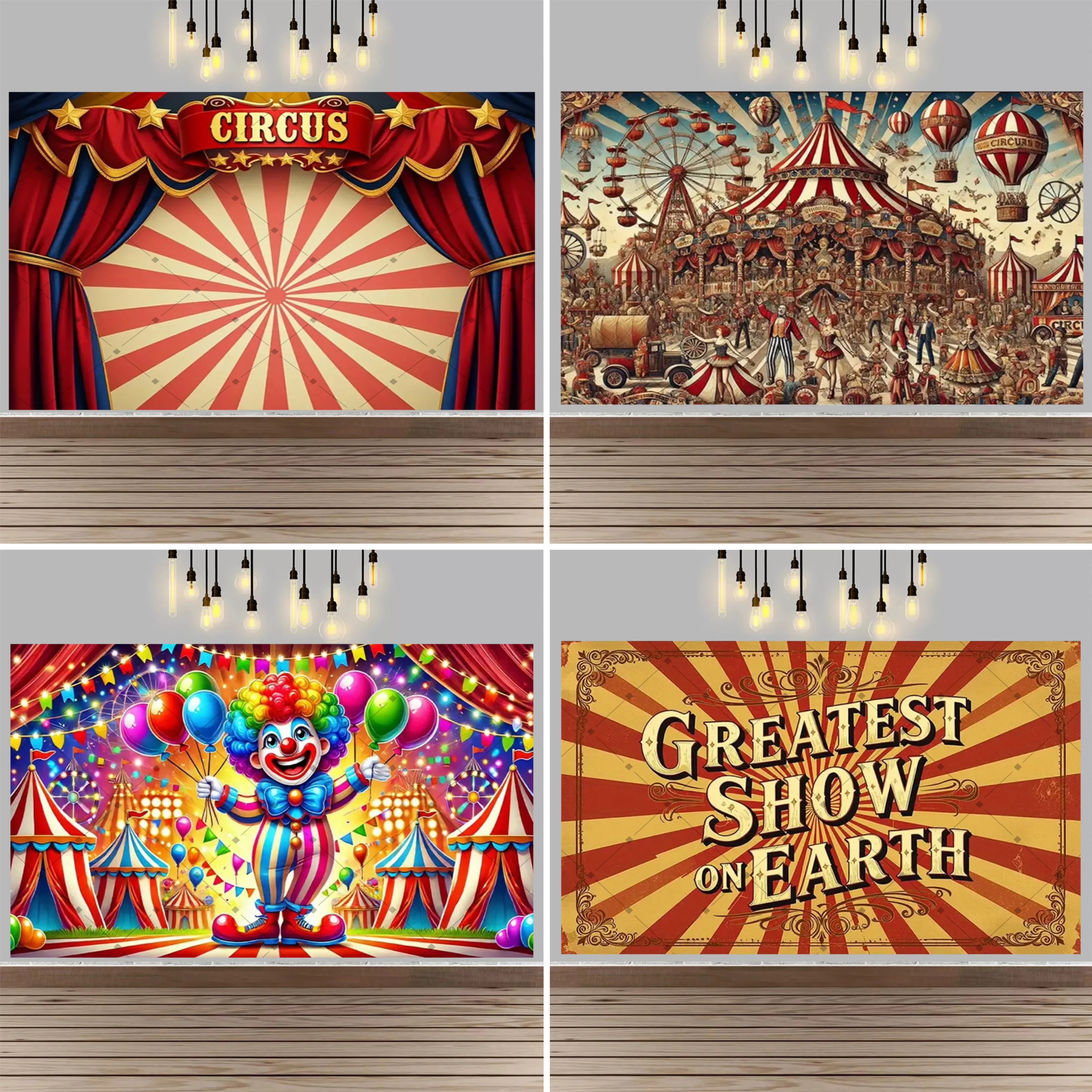 Karneval Clown Zirkus Party Dekoration Hintergrund Bunte Karneval Thema Party Dekoration Banner Fotografie Requisiten Geschenk