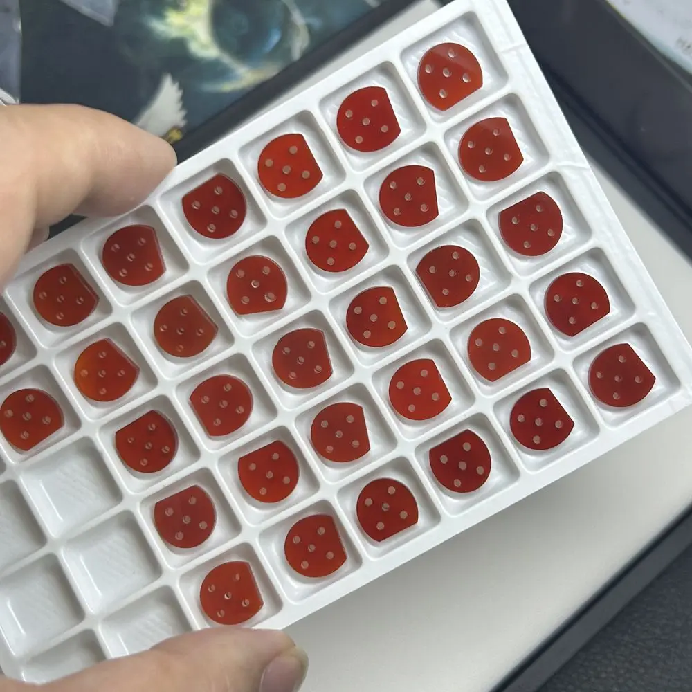 

100 Pieces 1 Bag Natural Carnelian 10.1x9.6x2mm Ladybug Shape Red Agate Flat Gemstones for Pendant Jewelry