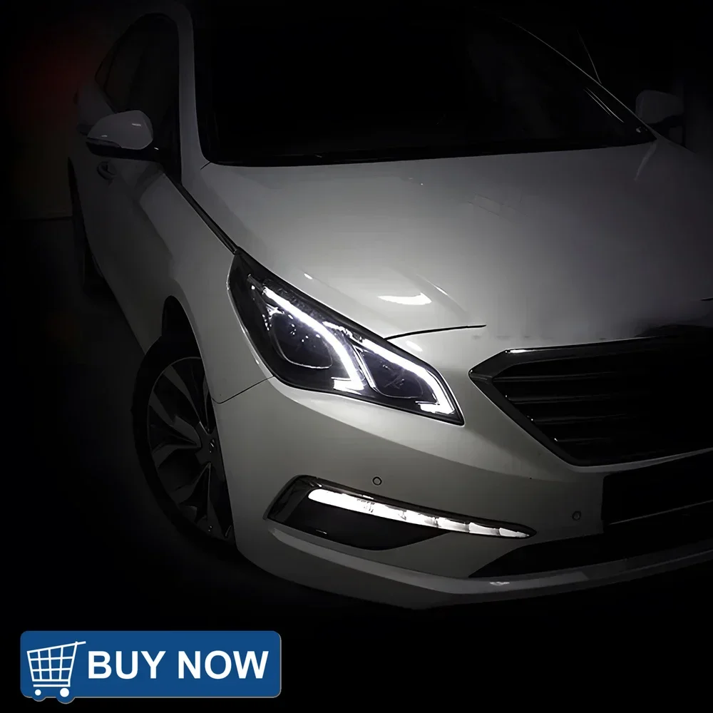 

For Sonata 9 2015-2018 Car Front Lamp Upgrade Benz E Style Design Auto Led Headlights Assembly Projector Lens Tool Accessories